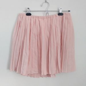 Pleated Rose Mini Skirt